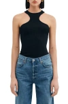 Two Lines By Marcella Chauncey Cutaway Sleeveless Top In Black