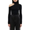 Two Lines By Marcella Elmhurst Cutout Long Sleeve Top In Black