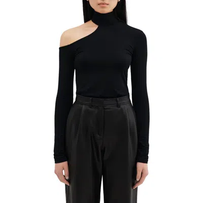 Two Lines By Marcella Elmhurst Cutout Long Sleeve Top In Black