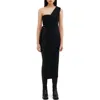 Two Lines By Marcella Seoul One-shoulder Longline Vest In Black