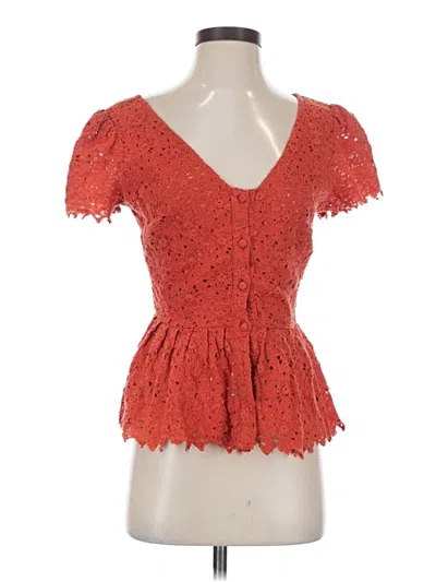 Pre-owned Two Of Us Short Sleeve Blouse In Orange