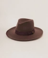 Two Roads Hat Co. Delmar Distressed Felt Fedora In Mulberry