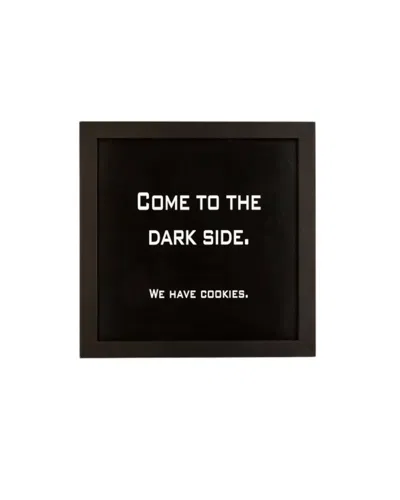 Two's Company Come To The Dark Side Wall Art In One Color In Black