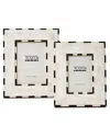TWO'S COMPANY TWO'S COMPANY BRICK PATTERN SET OF 2 PHOTO FRAMES