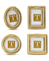 TWO'S COMPANY TWO'S COMPANY GOLDEN BEE SET OF 4 GOLD LEAF FINISH PHOTO FRAMES