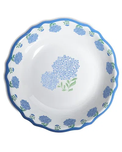 Two's Company Hydrangea Melamine Bowl In Blue