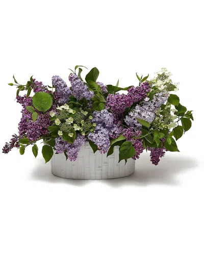 Two's Company Oval Centerpiece/cachepot With Handle In No Color