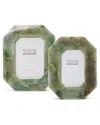 Two's Company Set Of 2 Green Quartz Photo Frames In Green