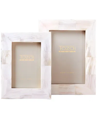 Two's Company Set Of 2 Mother Of Pearl Frames