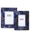 TWO'S COMPANY TWO'S COMPANY SET OF 2 SODALITE PHOTO FRAMES