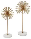 Two's Company Set Of 2 Spindles Sculptures In Brown