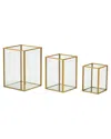 Two's Company Set Of 3 Rectangular Windows Vases