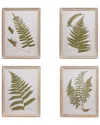 Two's Company Set Of 4 Fanciful Fern Wall Art In Green