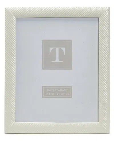 Two's Company Sleek Chic 8x10 Photo Frame In White