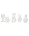 Two's Company Verre Set Of 5 Bud Vases