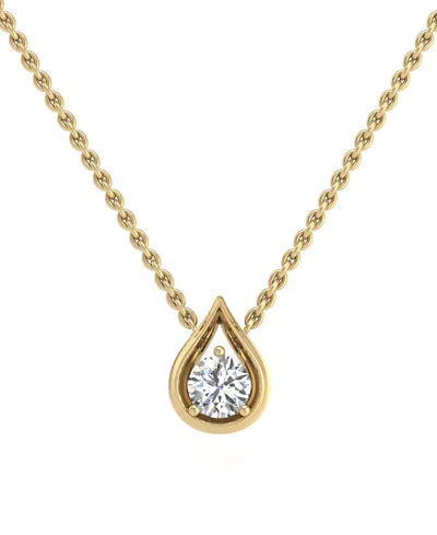 Two Souls, One Love Diamond Tear-shape 18" Pendant Necklace (1/3 Ct. T.w.) In 14k White Or Yellow Gold