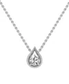 Two Souls, One Love Diamond Tear-shape 18" Pendant Necklace (1/3 Ct. T.w.) In 14k White Or Yellow Gold