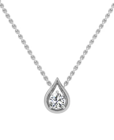 Two Souls, One Love Diamond Tear-shape 18" Pendant Necklace (1/3 Ct. T.w.) In 14k White Or Yellow Gold