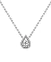 Two Souls, One Love Diamond Tear-shape 18" Pendant Necklace (1/5 Ct. T.w.) In 14k White Or Yellow Gold