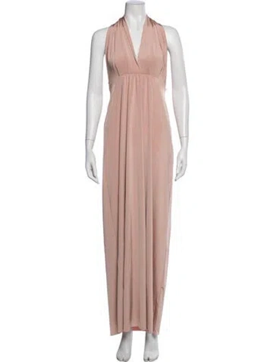 Pre-owned Twobirds Halterneck Long Dress W/ Tags In Pink