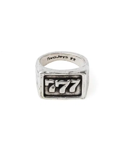 Twojeys 777 Signet Ring Ring In Silver