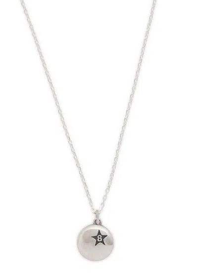 Twojeys 8 Ball Sterling Silver-plated Necklace In Metallic