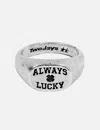 Twojeys Always Lucky Signet In Silver