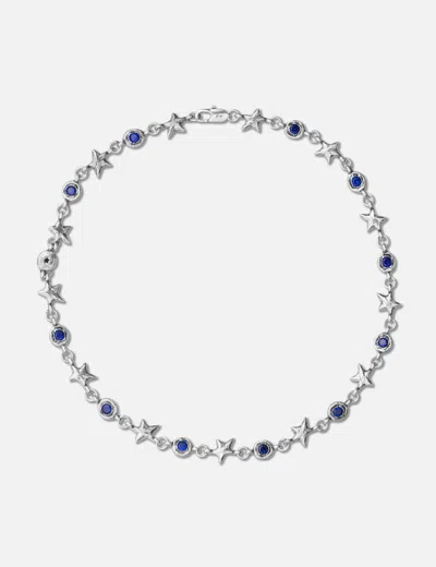 Twojeys Blue Squadra Necklace In Silver