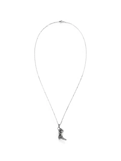 Twojeys Boot-pendant Silver-tone Necklace In Multi