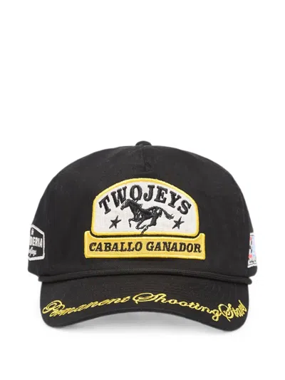 Twojeys Caballo Ganador Logo-patch Baseball Cap In Black