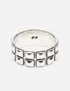 Twojeys Double Studded Ring In Silver/银色/銀色/실버/シルバー