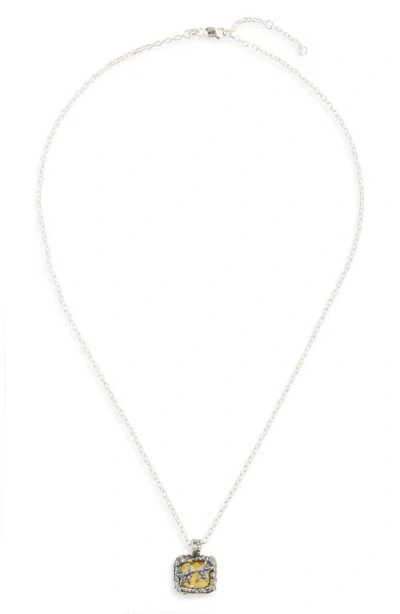 Twojeys Due Stelle Icon Pendant Necklace In Silver