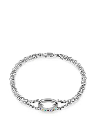 Twojeys Enameled Link Bracelet In Silver