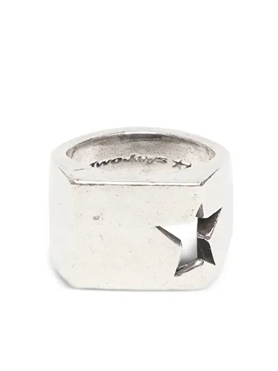 Twojeys Falling Star Ring In Silver