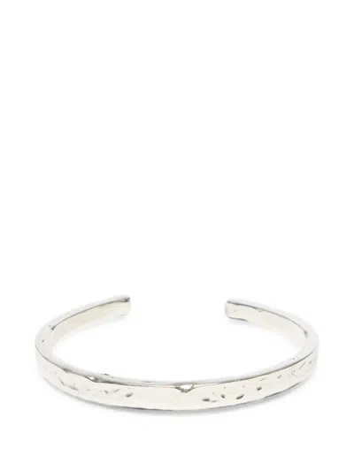 Twojeys Hammered-effect Cuff Bracelet In Silver