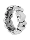 Twojeys Heart Star Ring In Metallic