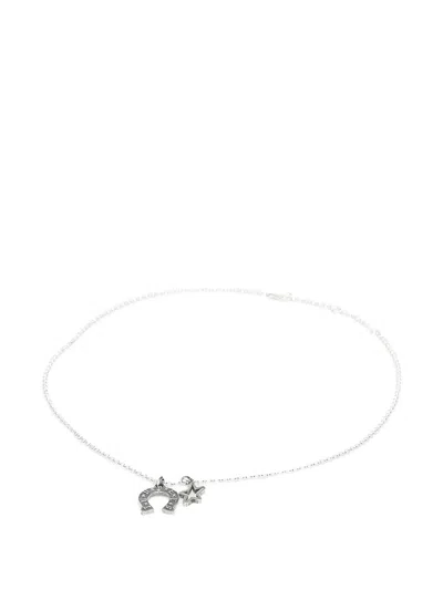 Twojeys Horseshoe Star Charm Necklace In Metallic