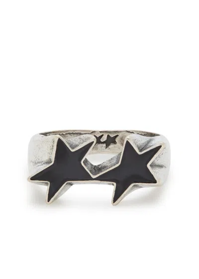 Twojeys Icon Enamelled Sterling Silver-plated Ring In Metallic