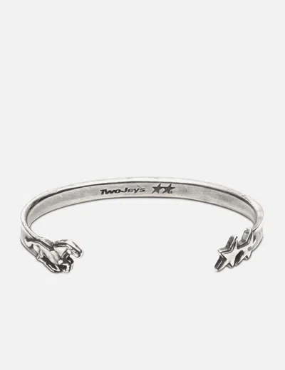 Twojeys Icon Horse Bangle In Silver