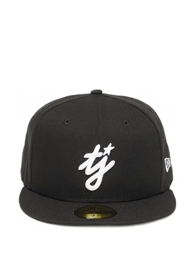 Twojeys Initial Star Baseball Cap In Black