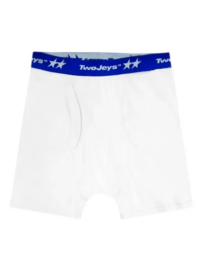 Twojeys Logo-waistband Boxers (pack Of Two) In White