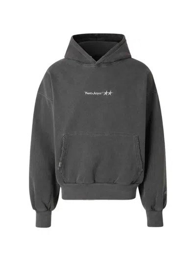Twojeys Logo-print Hoodie In Gray