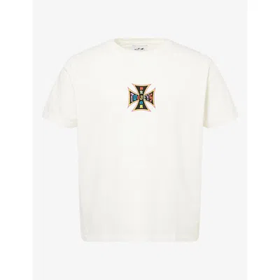 Twojeys Mens Axis Logo-print Cotton T-shirt White