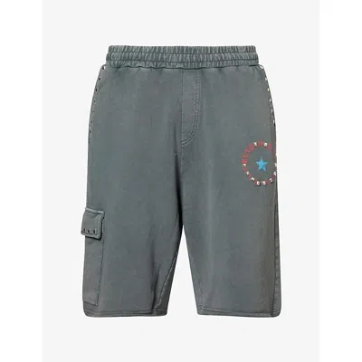 Twojeys Mens Black Keep It Real Cotton-jersey Sweat Shorts