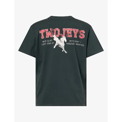 Twojeys Mens Black Sterling Graphic-print Cotton-jersey T-shirt