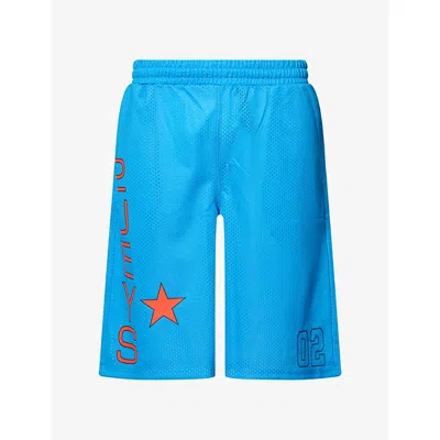Twojeys Mens Blue All-star Mesh Shorts In Multi