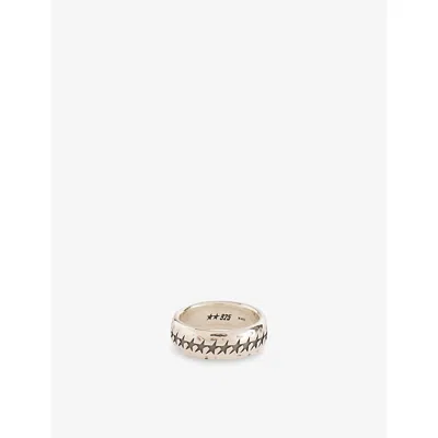 Twojeys Mens Icon 01 Engraved Silver-plated Brass Ring