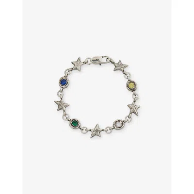 Twojeys Mens Multicolor Squadra Silver-plated Brass Bracelet In Metallic