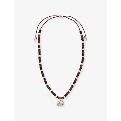 Twojeys Mens Night Beaded Superstar 925 Sterling Silver-plated Brass Necklace Multi