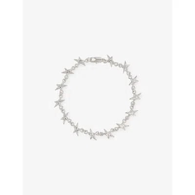 Twojeys Mens Organic Star Sterling Silver-plated Brass Bracelet